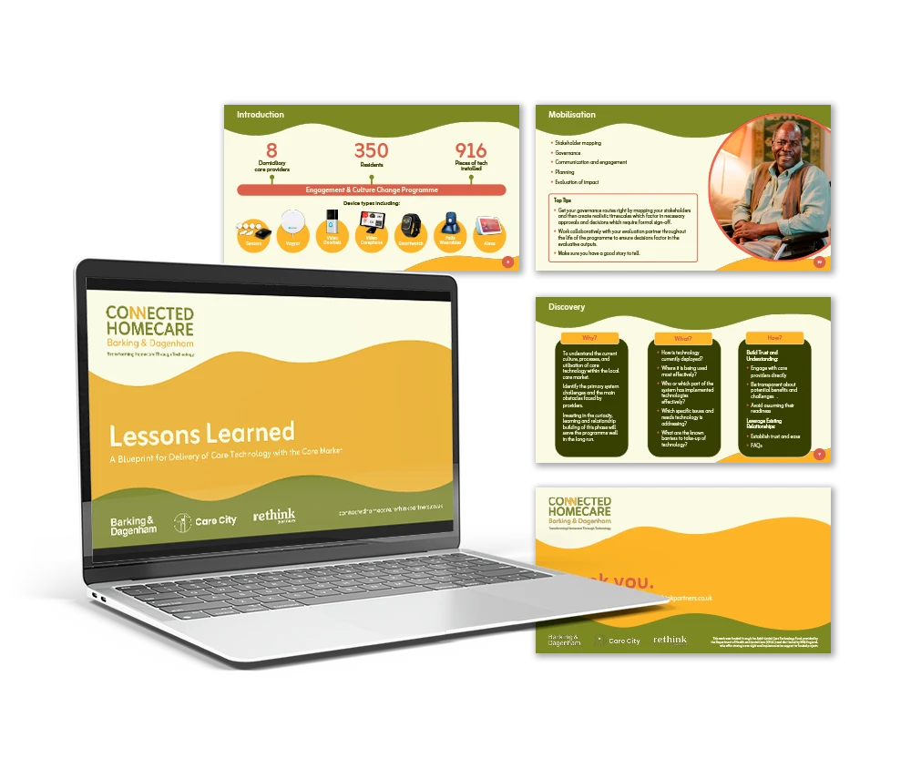 Connected Homecare Barking & Dagenham PowerPoint presentation design by Design Marie