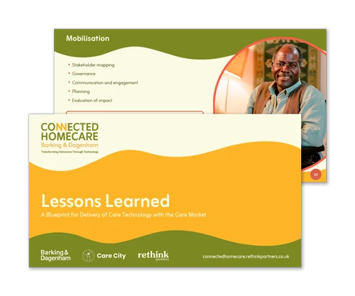 Connected Homecare Barking & Dagenham PowerPoint presentation design by Design Marie