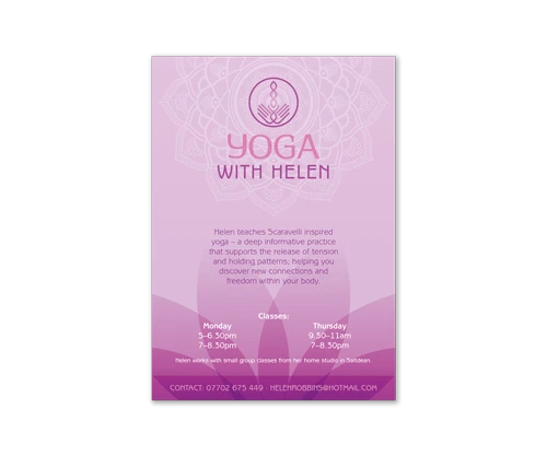 Helen Robbins Yoga poster by Design Marie
