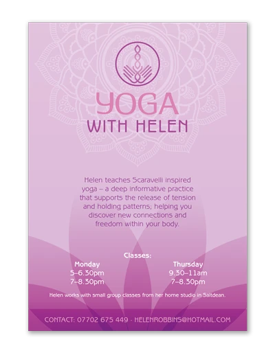 Helen Robbins Yoga poster by Design Marie