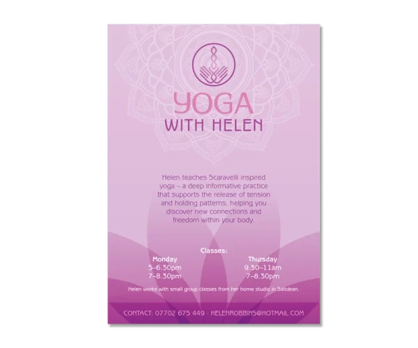 Helen Robbins Yoga poster by Design Marie