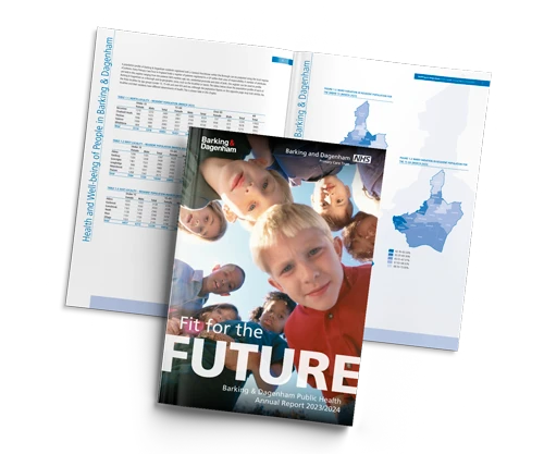 NHS Barking & Dagenham annual report design by Design Marie