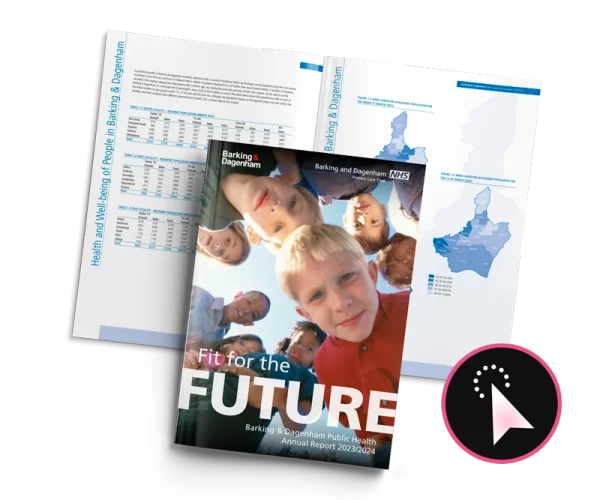 NHS Barking & Dagenham annual report design by Design Marie