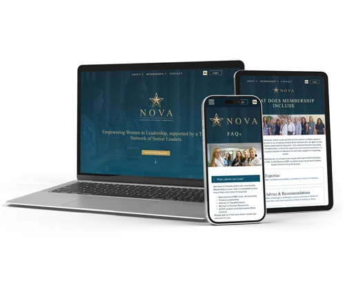 NOVA Community website design by Design Marie